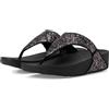 Fitflop Sandali da donna Lulu multi-tonali con glitter, Nero, 42 EU