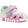 Geox B SANDAL IUPIDOO GIR - Sandalo Baby - Madchen, White/Fuchsia,