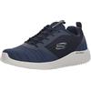 Skechers Uomo Bounder Trainers, Navy Mesh/Pu/Trim, 42 EU