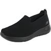 Skechers Go Walk Joy Sensational Day, Scarpe da ginnastica Donna, Finiture In Tessuto Nero, 37.5 EU