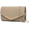 Miss Lulu Pochette Donna Elegante, Clutch PU Pelle, Borsetta Tracolla Media con Chiusura Magnetica, per Cerimonie, Matrimoni, Appuntamenti e Regali Nero