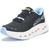 Skechers Donna Max Cushioning Glide-Step Caledonia Slip-In ALLENATRICE, Black Textile/Blue Trim, 41 EU