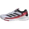 Adidas Uomo Crazyquick Boost Padel Shoes, Cloud White/Core Black/Lucid Red, 38 2/3 EU