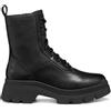 Geox D Pluette, Stivale alla Caviglia Donna, Nero, 35 EU