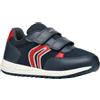 Geox J ALBEN Boy C - Scarpe da Ginnastica Bambino, Navy/Red,