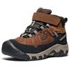 KEEN Unisex-Child Targhee 4 Mid Waterproof Hiking Boots, Alloy/Granite Green, 37