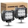 RIGIDON 2Pcs Faro da lavoro led, 10cm 4 Pollici 18W Spot Luci di Lavoro a Led, Fari di profondità 12V 24V per Off Road Auto Trattore Camion SUV ATV 4x4, 6000K Bianca Faretti Fendinebbia