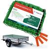 TRIBURG® Rete per rimorchio, 2 x 3, con marcature angolari, rete con elastico per una protezione ottimale del carico, rete per rimorchio con fune di gomma