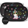 Caramaz Protezione solare per bambini con protezione UV certificata, 2 pezzi 51x31cm Unicorno