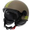 MOMO Design MOMODESIGN - FGTR CLASSIC E2206, Casco Jet, Casco Aperto per Moto e Scooter, per Uomo e Donna, Sabbia Opaco/Lime, S