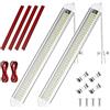 URAQT Barra LED 12V, 2 Pezzi 120 LED Barra Luminosa, 8W 1600LM, Barras Luminosa a LEDs per Interni Universale con Interruttore, Luci LEDs Interni per Auto, Camion, Camper, Furgone, Barca,Cucina,Studia