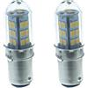 LEDLUX 2 Pezzi Lampadine Led Per Barca, DC 12V e 24V, 4W 350 Lumen, 4W=40W, BA15D G18, BAY15D G18,5 (BAY15D, Natural White 4500K)