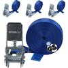 BB Sport Cinghie di tensione con cricchetto 4 m o 6 m tiranti fasce cricchetto ancoraggio 4 pezzi blu, larghezza 25 mm - carico resistenza fino a 800 kg DIN EN 12195-2 ; 4 pezzi 2.5 cm x 6 m