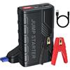 Momowin Avviatore batteria auto,1500A 12V (Fino a 7.0L Gas e 5.5L Diesel) Avviatore emergenza per auto/Moto Jump Starter con e Torcia LED,Porta USB da per Smartphone