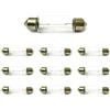 CARALL 10 Pezzi Lampadine Alogene 24V Per Camion (Siluro T11 SV8,5 C5W 36mm 24V 5W)