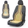 WALSER CarComfort coprisedile in perline di legno, coprisedile auto massaggiante in legno, rivestimento universale naturale 13550