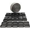 JYC CREATIVE 5 Metri + 20 Fibbie in Plastica, Cinghia in Polipropilene per Zaino, Cinghia per Legare Valigie, Nastro Nylon per Legare Auto, Nastro per Materasso, Craft, Nastri, (20mm, Grigio 317)
