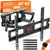 RICOO Supporto TV parete S5244 32"-55" pollici 81-140 cm Staffa televisore Girevole Inclinabile Porta televisione universale VESA 200 x 200-400 x 400 Nero