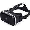NK Occhiali 3D VR per Smartphone - Visori Intelligenti di Realtà Virtuale per Smartphone tra 4,7" - 6,53", Angolo Visione 90º, Rotazione 360°, Obiettivo e Pupilla Regolabile - Nero