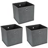 Ideen mit Herz Scatole portaoggetti pieghevoli | 30 x 30 x 30 cm | 3 pezzi (grigio)