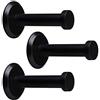 SOTECH 3 x Gancio di guardaroba TALEA vero acciaio inossidabile massiccio nero verniciato a polvere Ø 10/15 mm Lunghezza 50 mm Lunghezza totale 53 mm di SO-TECH®
