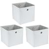 Ideen mit Herz - Scatole portaoggetti pieghevoli, 30 x 30 x 30 cm, confezione da 3, colore bianco