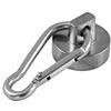 Magnetastico | Calamita al Neodimio con Moschettone | Forza di Tenuta 22 kg e Ø 25 mm | Sistema di Magneti in Acciaio con Gancio