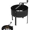 UISEBRT Setaccio da Giardino a manovella, Setaccio rotativo per compost, Ø 40 cm, in metallo, per pietre, compost, erbacce, sabbia, nero