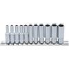 BGS 2221 | Serie di bussole esagonali, profonde | 6,3 mm (1/4") | 4 - 13 mm | 11 pz.