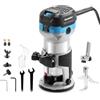 Genmitsu 1,25 HP Palm Trimmer Router, Router compatto per legno con base fissa, 6 velocità variabili 10000-30000 R/MIN, con pinza da 1/4", perfetto per la lavorazione del legno CNC e il fai da te