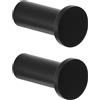 SAYAYO Ganci Accappatoio Bagno Nero in Acciaio Inox Ganci Appendiabiti, Appendi Strofinacci Cucina Gancio da Parete Appendi Accappatoio Bagno Capacità Carico 15 kg, 2 Pezzi, EGOY001Y-B-2P