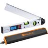 Neoteck 400mm Angle Finder Digitale 0~225° Inclinometro Digitale LCD Retroilluminato Righello Angolare Digitale con Borsa Portatile Rilevatore Angolo Digital per Applicazioni Industriali Lavori-Bianco