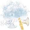 com-four® 20x Supporto a Ventosa con Gancio a Clip - Ventose in Plastica Multiuso con Ganci per Appendere Asciugamani, Lucine e Decorazioni (transparente)