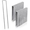 GardenMate 100 picchetti di ancoraggio zincati in filo di acciaio, lunghezza 250 mm, larghezza 25 mm, diametro 4,1 mm, testa piatta, per pavimenti duri e morbidi