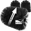 COM-FOUR® 3 testine di ricambio per scopino per WC - spazzole di ricambio in nero per spazzole per WC - testine di ricambio per scopino (3 pezzi - testina 80mm)