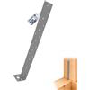 GeZu Impex Soporte de Anclaje 200 x 40 mm Galvanizado Juego Set de 10 Soportes de Esquina Perforados Conector para Madera