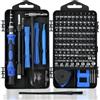 OSDUE Set di 124 Cacciaviti Precisione, Kit Professionali con Torx Phillips Taglio Triangolari Esagonali Set di chiavi a cricchetto magnetiche per Switch PS4 Xbox PC Laptop Occhiali Orologio Blu