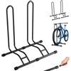 TLGREEN Supporto da pavimento per bici 2 pezzi, Biciclette rimovibili, Supporto per bicicletta, Larghezza pneumatici fino a 80 mm, 20-28 pollici, Supporto per bici per mountain bike, MTB, Nero