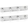 RICOO Appendiabiti da Parete MH025S-4x2 in Acciaio Inox Attaccapanni da Muro Design Moderno con 4 Ganci per Ingresso Cucina Bagno Montaggio Facile Argento