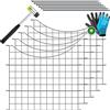KESSER® Recinzione per laghetto da giardino, set completo di elementi di recinzione in metallo, con martello + barre di fissaggio, recinzione per giardino, arco superiore rotondo, set di recinzioni