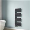 EMKE Scaldasalviette termoarredo piatto, Termoarredo da Bagno, 1041 x 400 mm, Antracite colore, collegamento laterale, 456W, radiatore scaldasalviette ad acqua calda