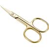 LIVINGO - Forbici professionali per unghie, multiuso, affilate e curve, in acciaio inox, per manicure, pedicure, 8,9 cm, oro