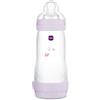 MAM Biberon Easy Start 320 ml, Biberon anticolica per allattamento misto, Riduce le bolle d'aria e il rischio di coliche, Accessori neonati 4+ mesi autosterilizzanti e con tettarella misura 3, Rosa