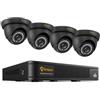 Anlapus 1080P Sistema di Sorveglianza Esterno 8CH Videoregistratore DVR con 4 Videocamere di Sicurezza Impermeabile, senza Disco Rigido, Visione Notturna, Allarme di Movimento