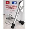 LouMaxx Fermaporta Pavimento- Set di 2 Ferma Porta 14x150 mm Zincati - Fermaporta per Esterni - Blocca Porta per Esterni - Fermaporta Ideale per Prevenire lo Sbattimento di Porte o Cancelli.