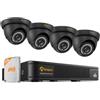 Anlapus 1080P Kit Videosorveglianza, 8CH H.265+ Registratore DVR con 4 Telecamere Esterna, 1TB Disco Rigido, IR Visione Notturna, Accesso Remoto