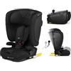 kk Kinderkraft Kinderkraft FIX2GO Seggiolino per bambini i-Size, 76-150 cm, Isofix, Top Tether, saferide sensor, fino a ca. 12 anni, sistemi di sicurezza, rivestimenti di alta qualità, reclinabile, Nero