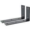 Sayayo Staffe per Mensole Staffe Mensola Nero in Acciaio Inox Staffa Angolare Pesanti Staffe a L, Adatto a Garage Bagni Cucine Soggiorno, 175 mm * 104 mm, 2 pezzi