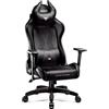 DIABLO X-Horn 2.0 Sedia da Gaming Gamer Poltrona da Ufficio Scrivania Girevole Braccioli 3D Design Ergonomico Supporto Lombare Meccanismo di Inclinazione Nero Normal (L)