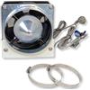 GOLDMAN SERVICE | Kit Evacuazione Fumo per Caldaie e Riscaldatori a Gas ACS | Ventilatore Tiro Forzato con Deflettore e Sensore di Sicurezza | 19 W 220 V